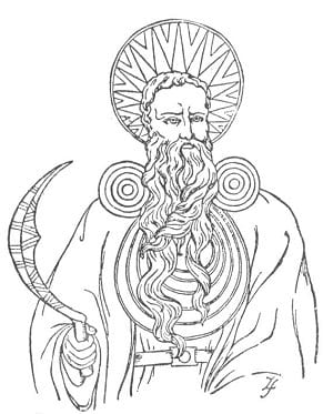 身著仪式袍服的首席德鲁伊