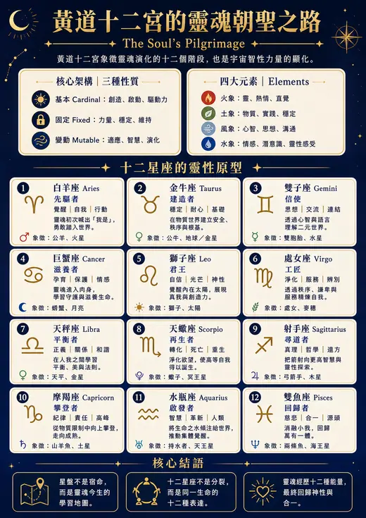 黃道十二宮圖解